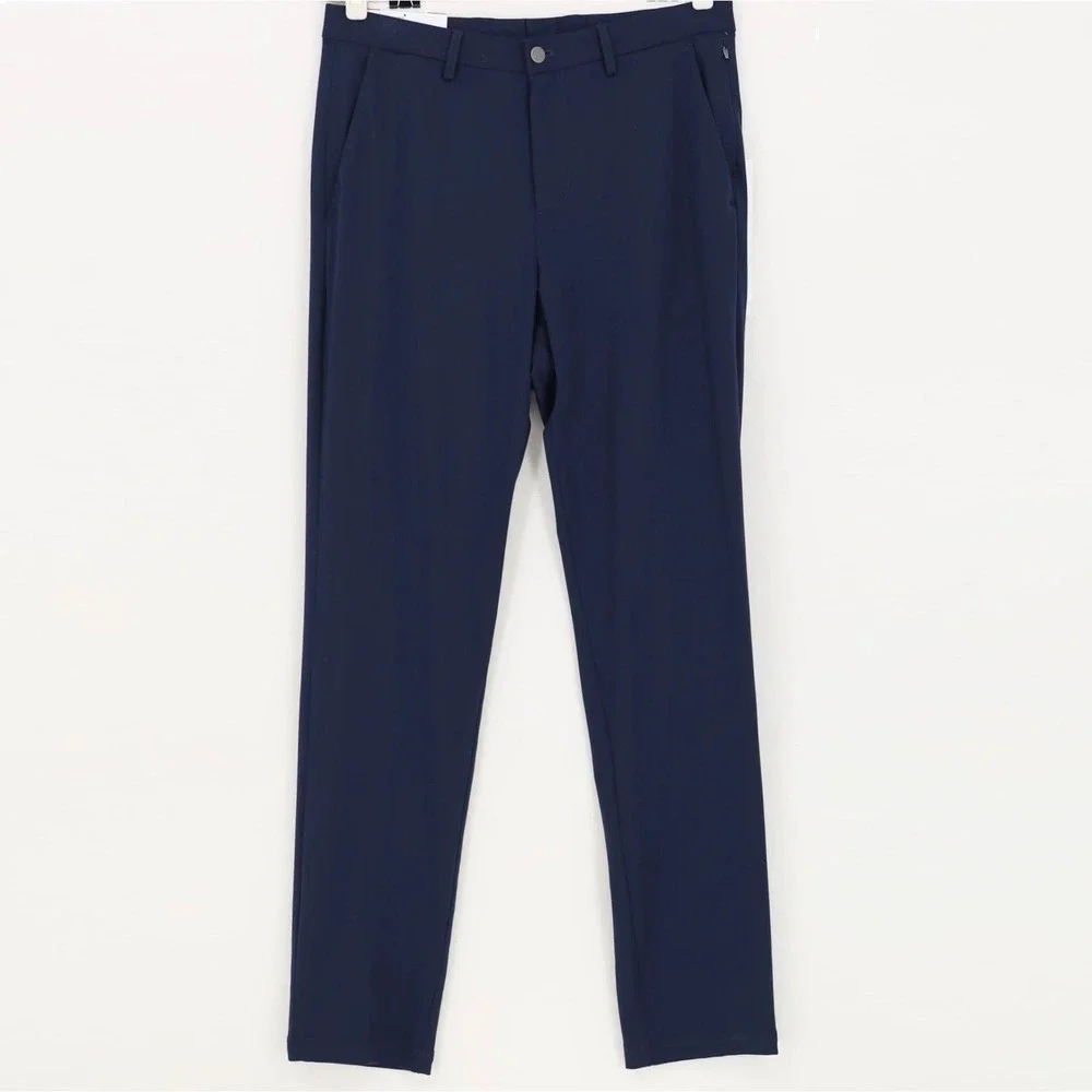 Calvin Klein Men's Slim-Fit Solid Knit Suit Pants 32W 32L Navy E091468‎